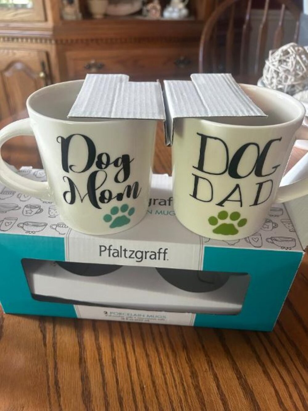 Pfaltzgraff Dog Mom Dog Dad Mugs Set